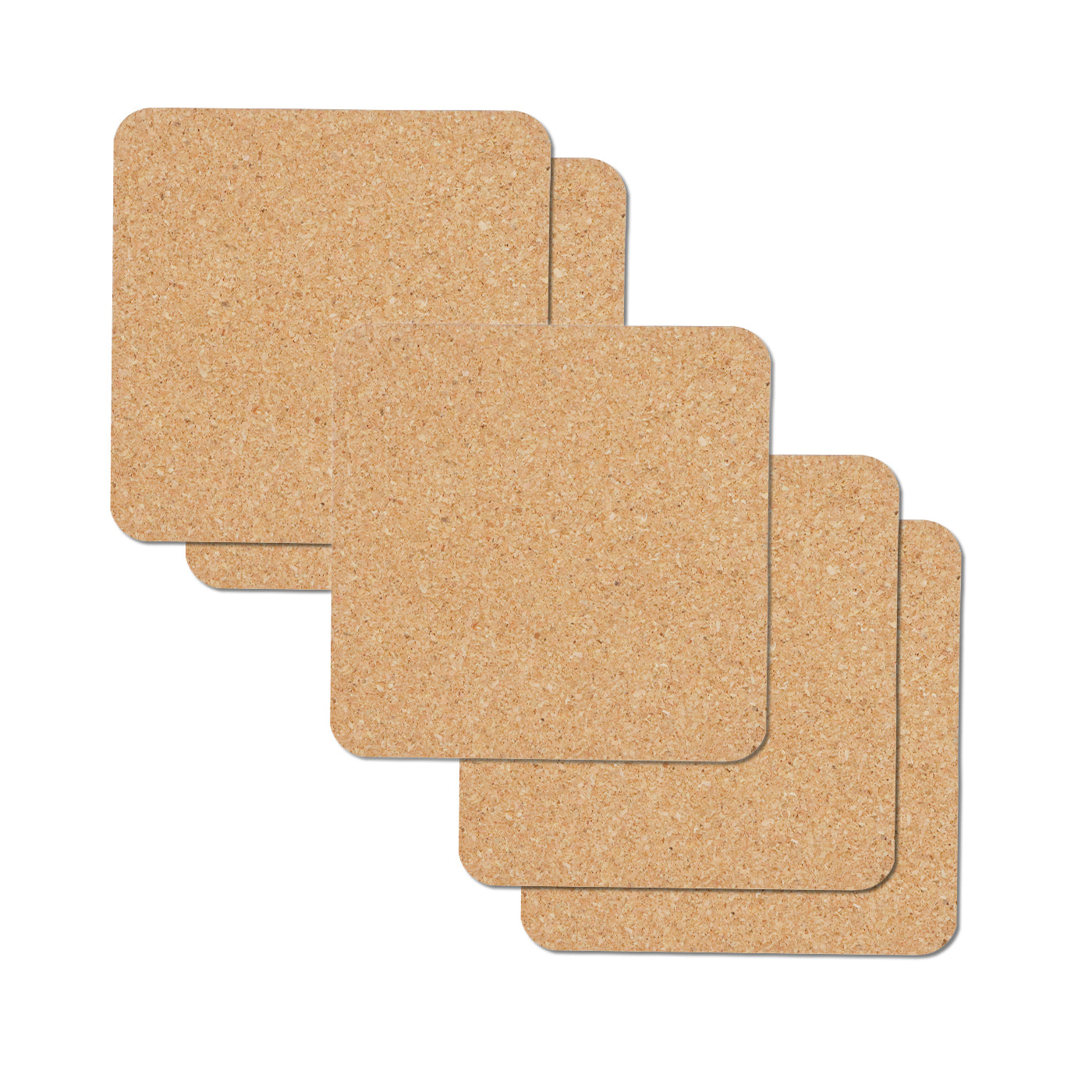 Cork Coasters - 3.9 x 3.9 Inch - (5pcs)